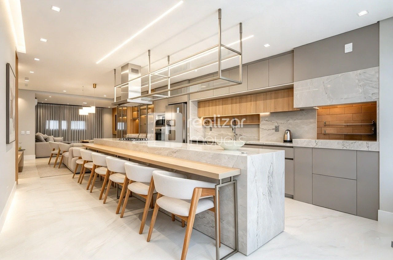 Furnished apartment, 164 m², with floor-to-ceiling windows — photo 4