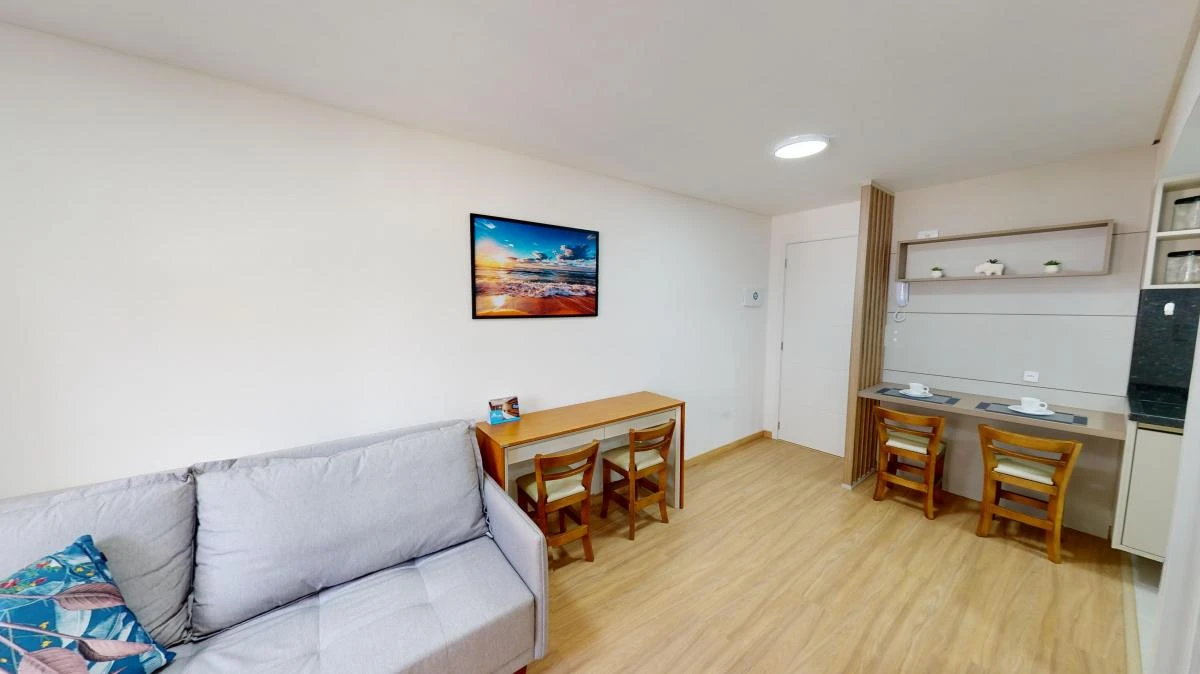 One-bedroom apartment with a washing machine in Curitiba — photo 4