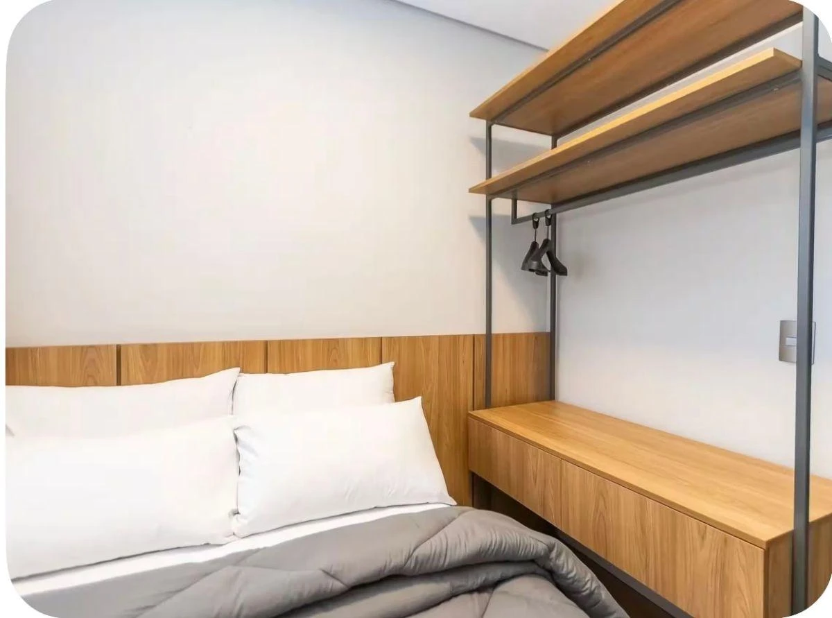 1 quarto e piso de madeira ou laminado: apartamento de 60 m² — photo 5