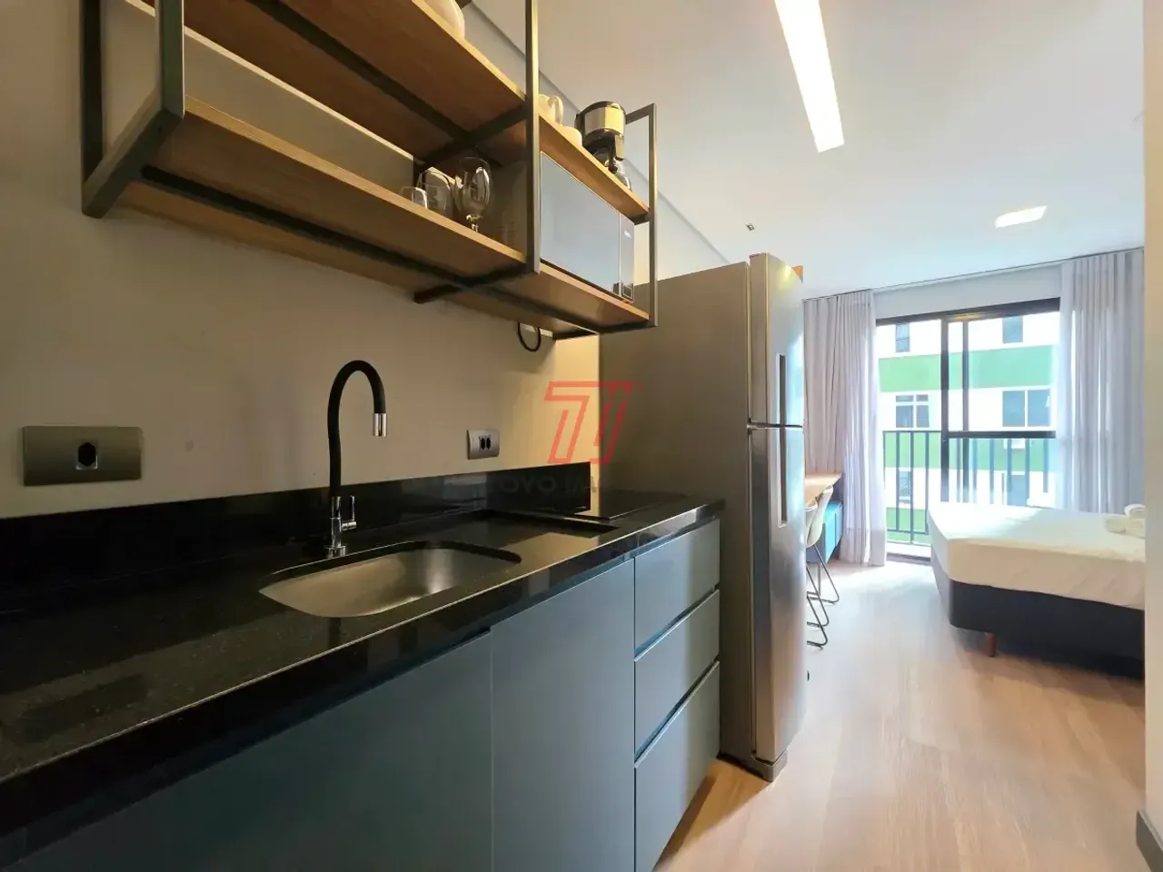 Studio de 30 m² com 1 quarto, ar-condicionado — photo 10