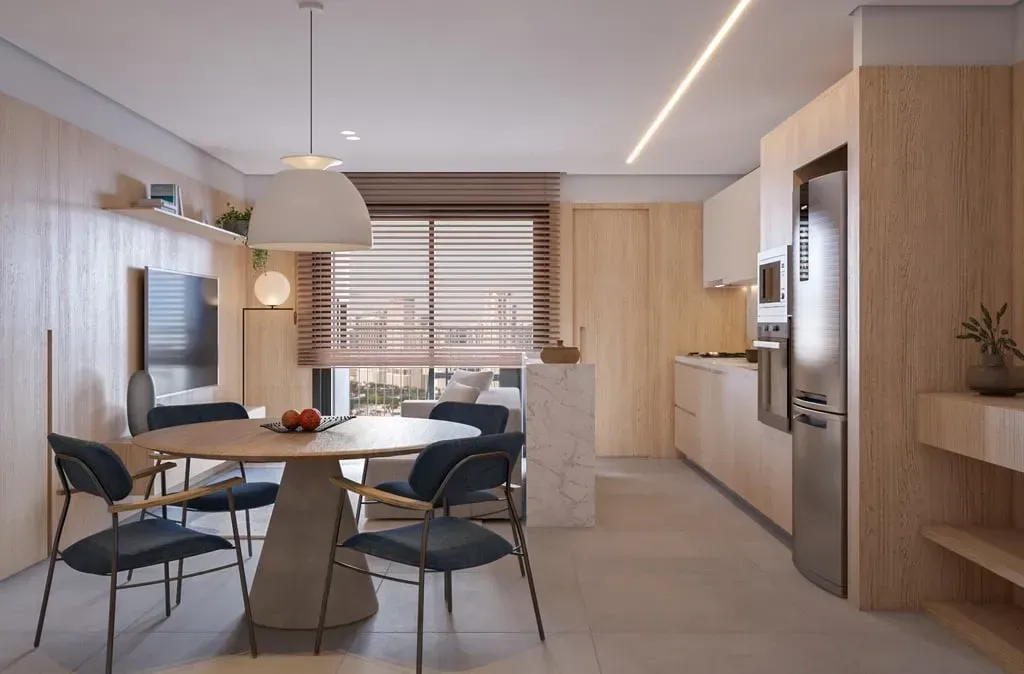 Furnished apartment with a gas open-plan kitchen — photo 46