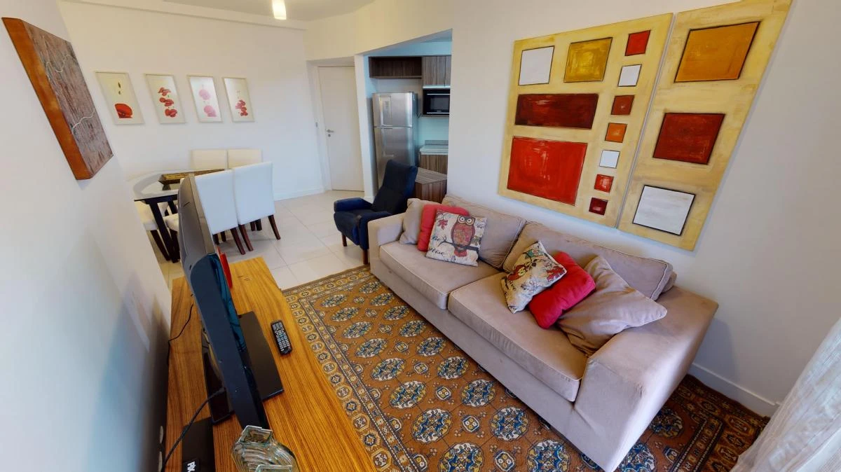 2-bedroom apartment with a washing machine in Curitiba