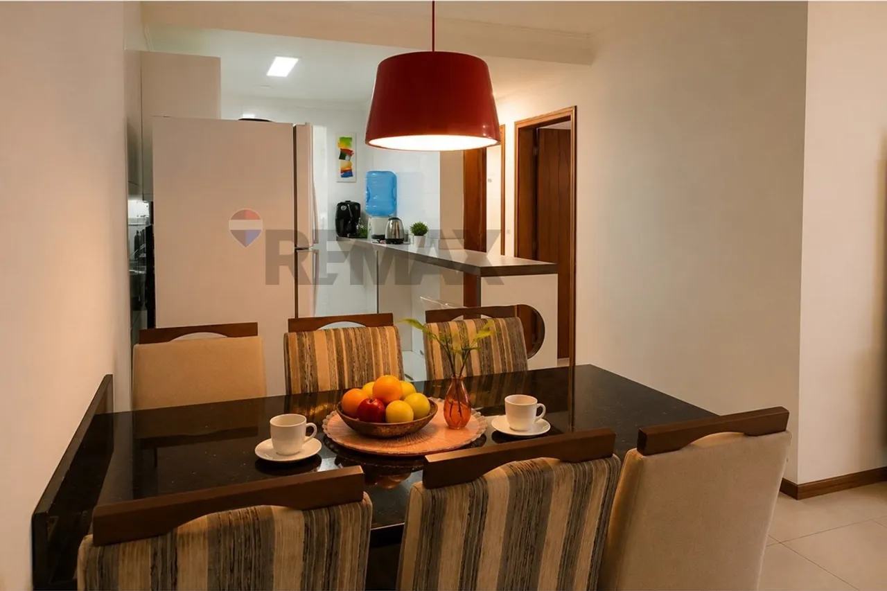 Apartamento mobiliado com churrasqueira na varanda