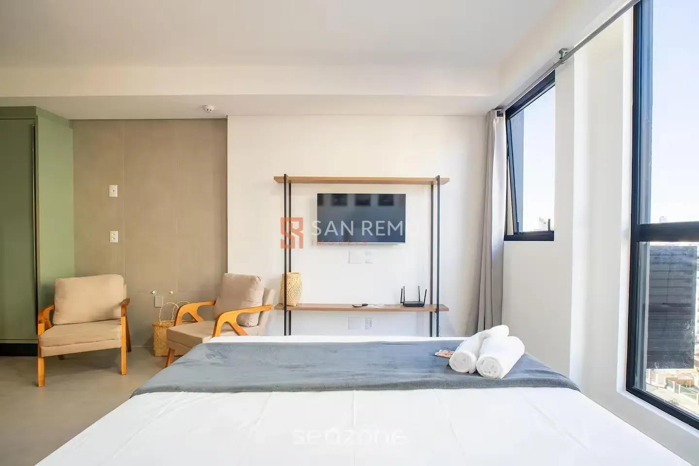 Меблированная квартира 35 м² с 1 спальней и парковкой