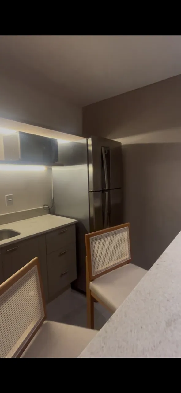Apartamento mobiliado, 27 m², com espaço de home office