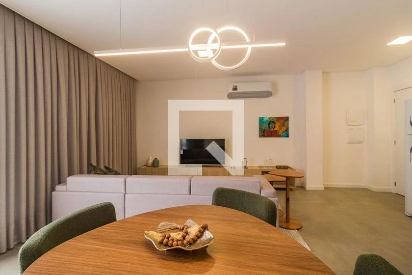 Furnished studio with 1 bedroom and open-plan kitchen — photo 8