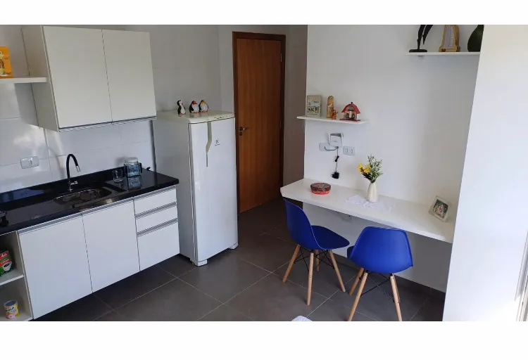Furnished studio apartment with open kitchen and 1 bath