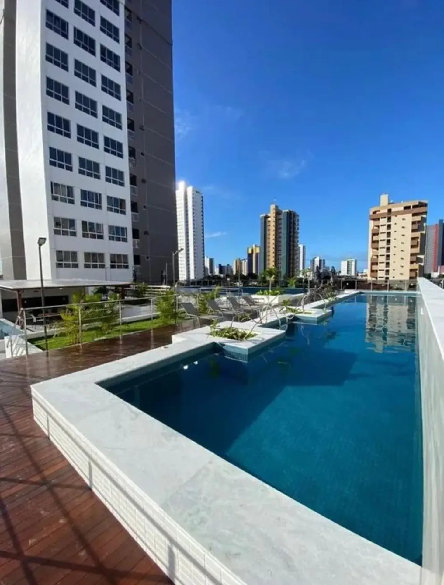 2-bedroom apartment in a building with a gym