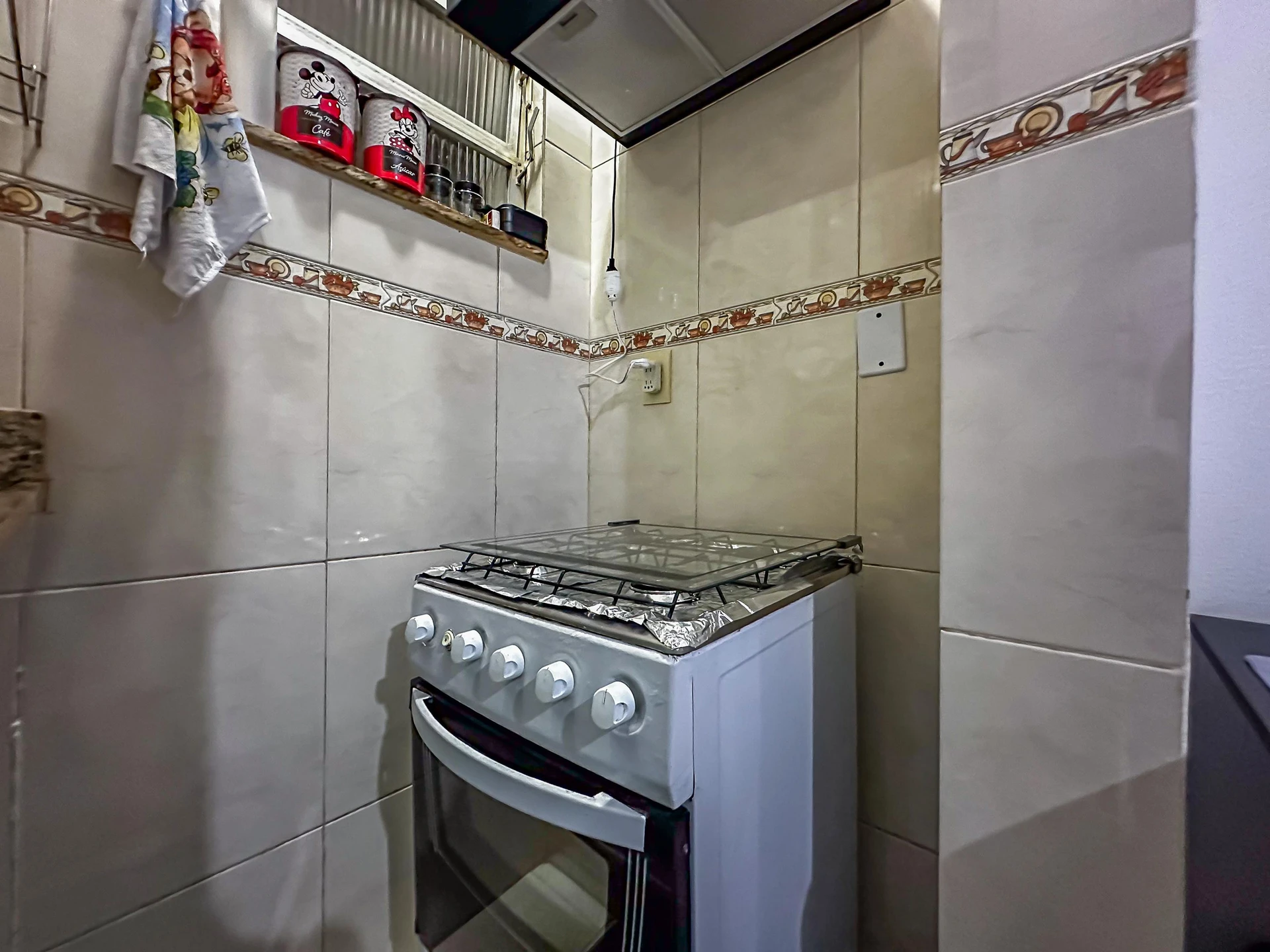 Furnished studio with 1 bedroom and 1 bathroom, gas stove — photo 8