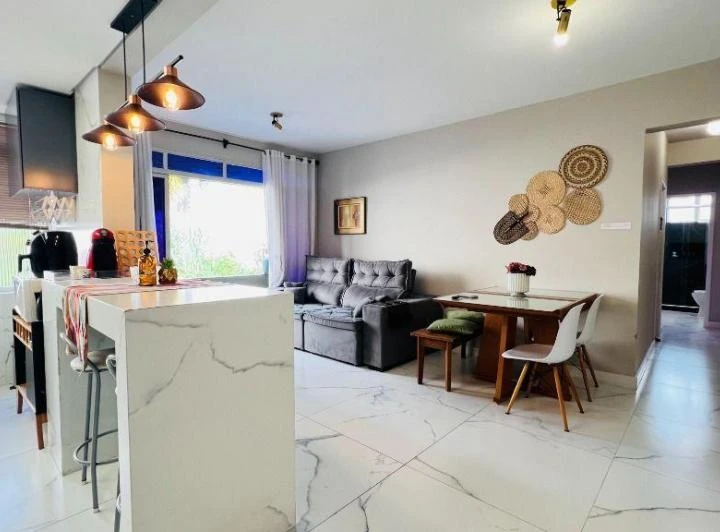 Furnished 63 m² apartment with 2 bedrooms and open kitchen