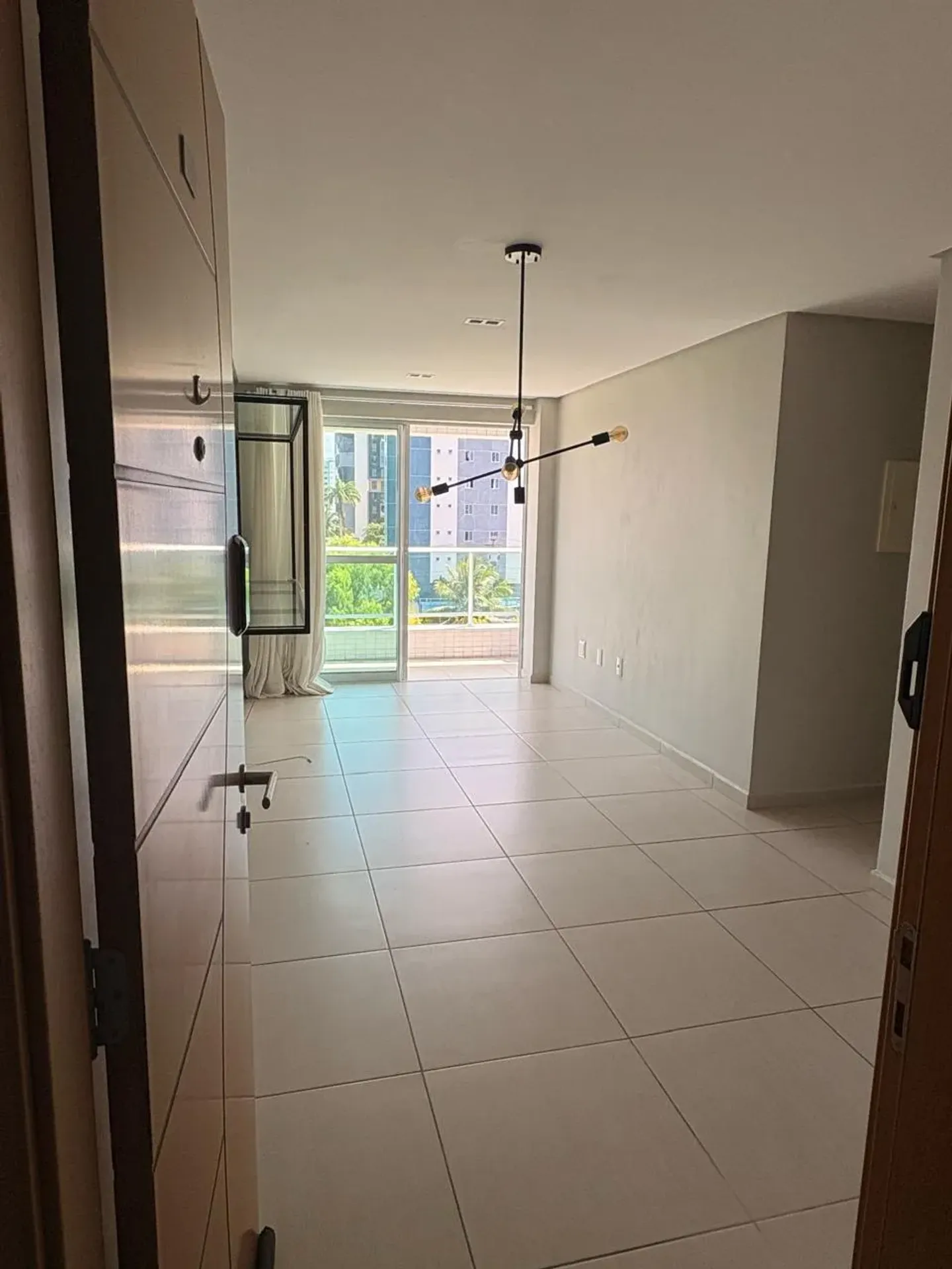 2-bedroom apartment in a building with a gym