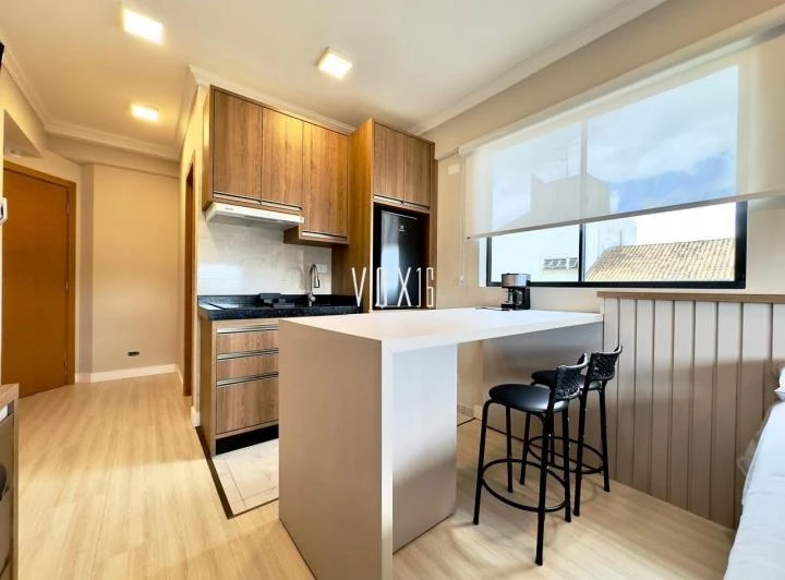 Furnished 34 m² loft with 1 bedroom and open kitchen
