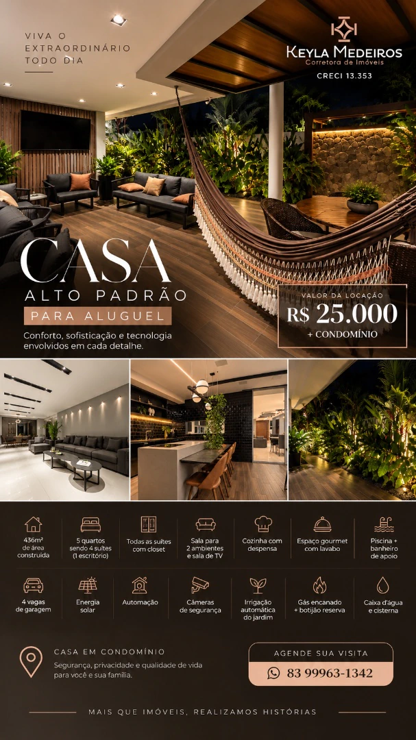 5-bedroom house with a walk-in closet in João Pessoa — photo 18