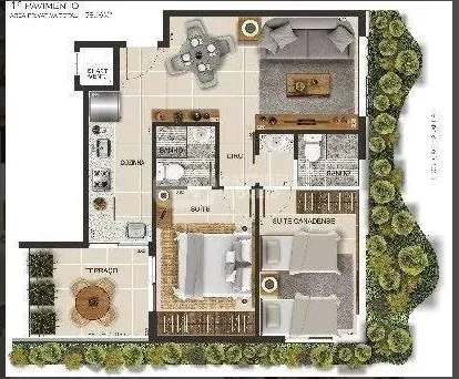 Apartamento de 1 quarto com cozinha integrada e vaga — photo 6
