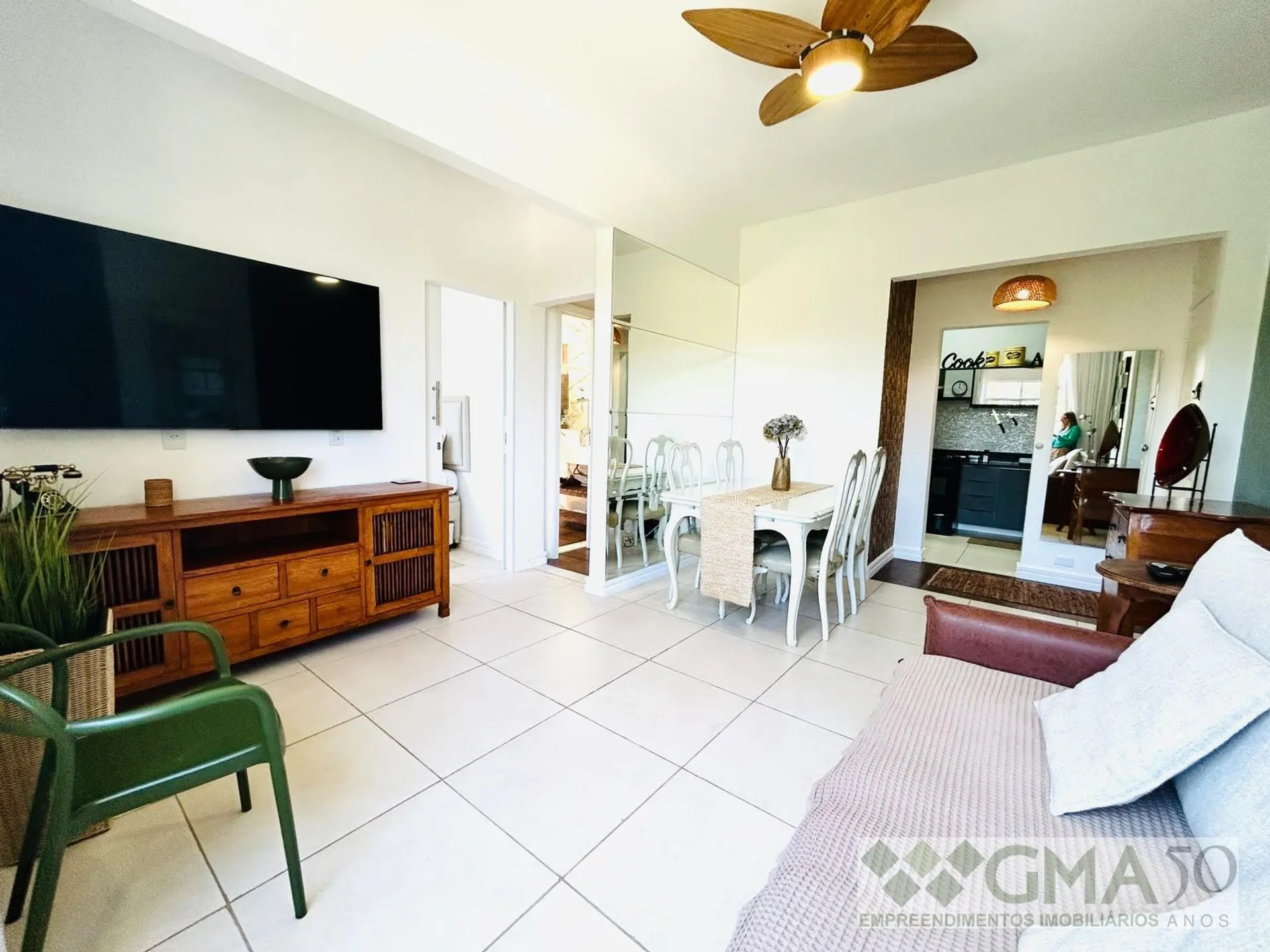 Furnished 90 m² apartment with 2 bedrooms and green views — photo 12