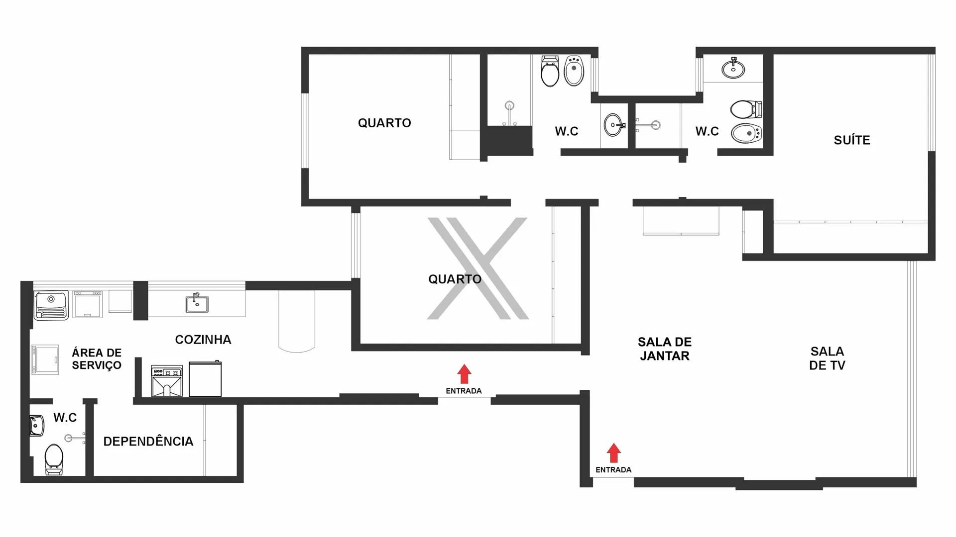 Apartamento mobiliado de 3 quartos com vista para a água — photo 24