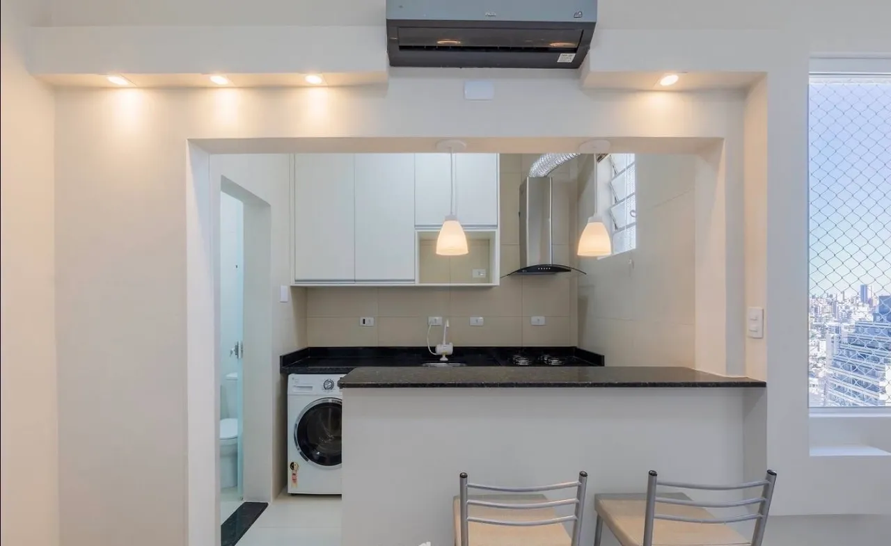 Furnished 1-bedroom apartment with a washing machine — photo 17