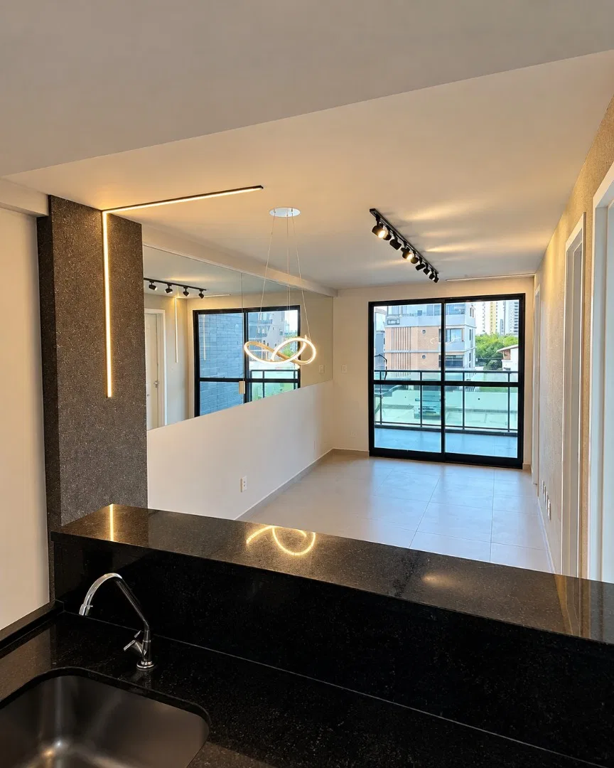 Apartamento 61 m² com cozinha americana e 2 banheiros