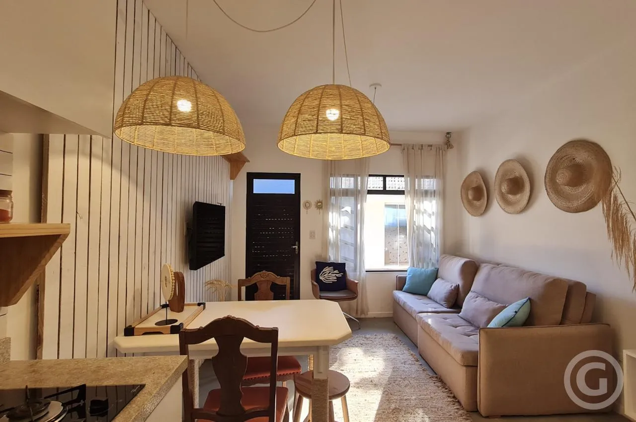 Apartamento duplex mobiliado de 39 m² com suíte