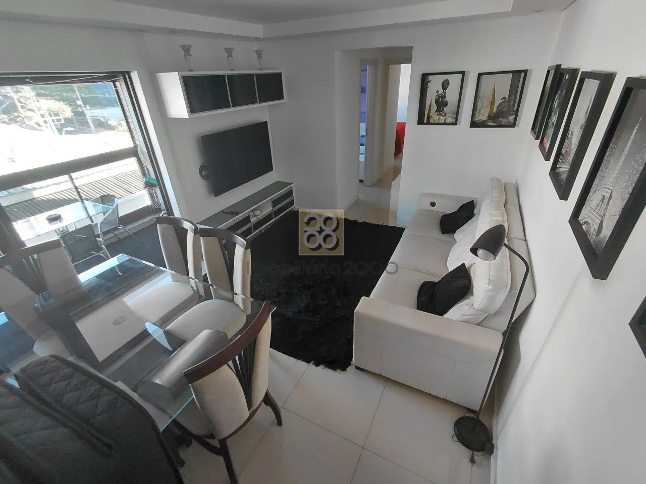 Furnished apartment with a glass-enclosed balcony