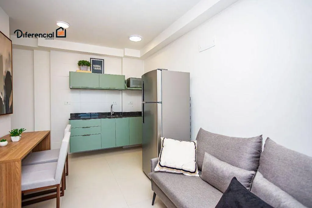 Estudio amueblado con cocina abierta y balcón — photo 3