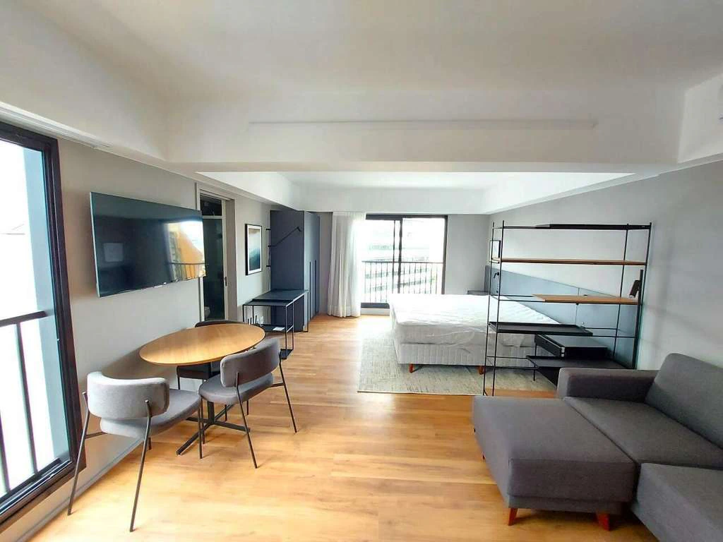 Furnished 1-bedroom apartment on the 12th floor with open kitchen — photo 4