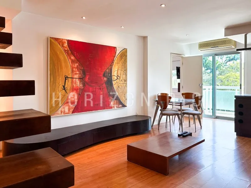 2-bedroom apartment in a building with a sauna