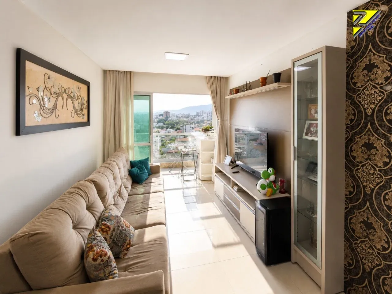 11th-floor apartment with 3 bedrooms and 2 parking spaces