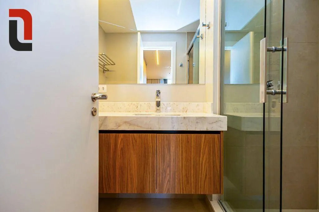 Estudio amueblado con 1 dormitorio y balcón con parrilla — photo 13