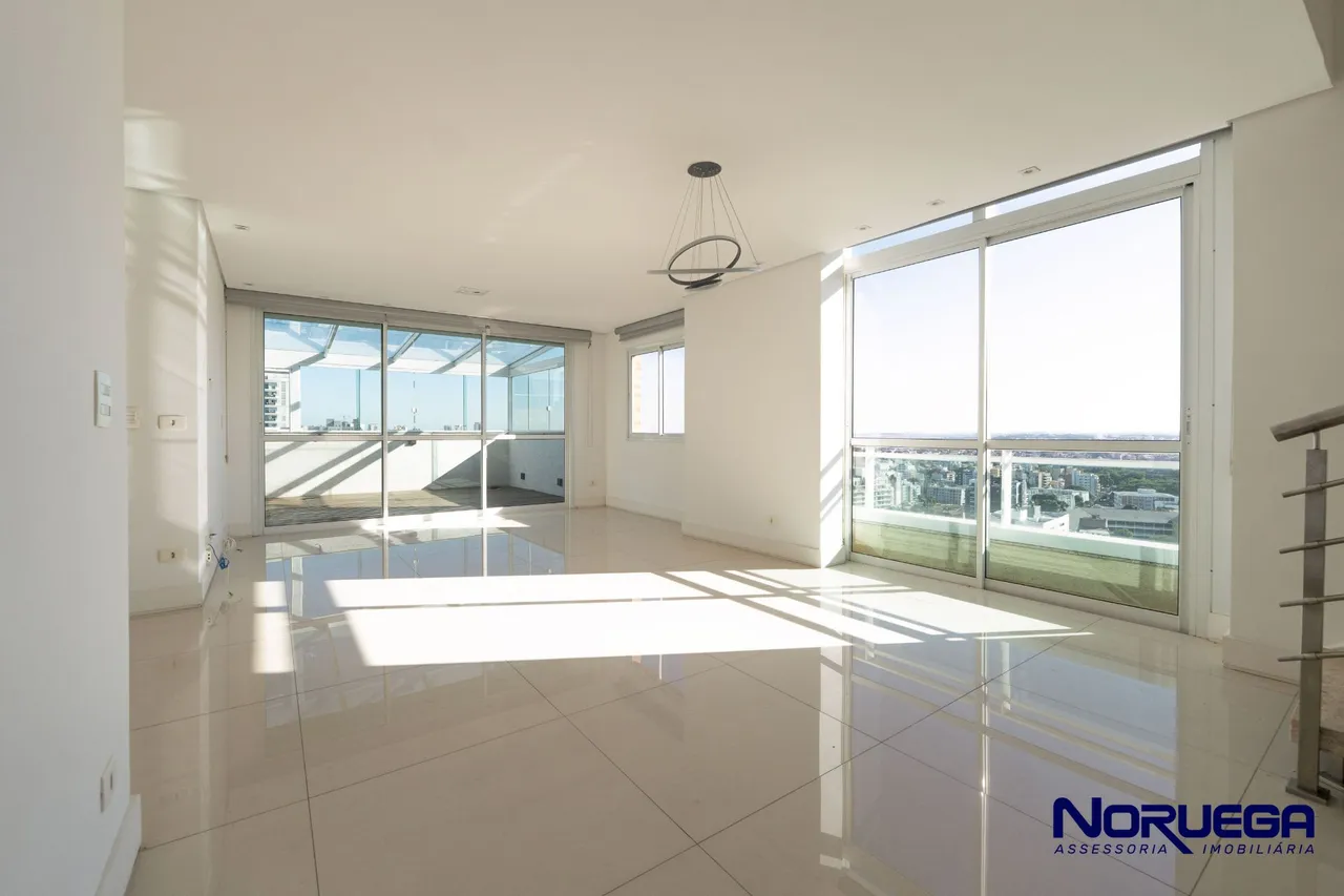 1-bedroom apartment with balcony and city-view windows