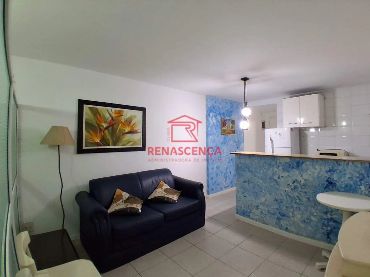 Apartamento amueblado de 1 dormitorio con zona de lavado