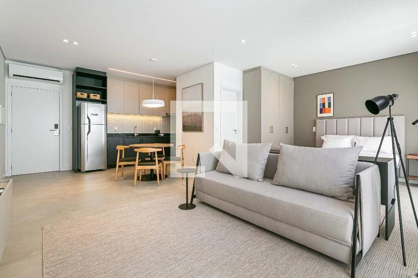 Furnished apartment with 1 bedroom and open-plan kitchen