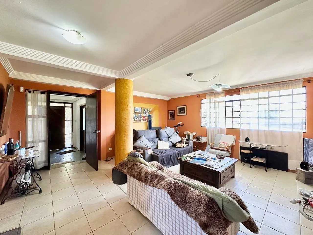 400 m² house with floor-to-ceiling windows and a fireplace — photo 13
