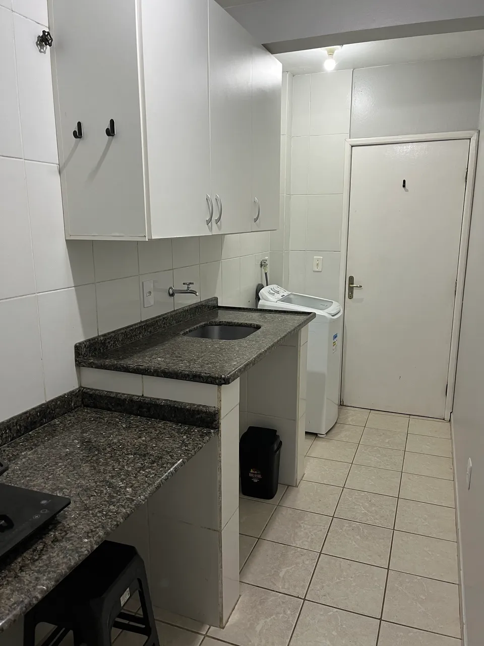 Furnished studio with balcony, bedroom and bathroom — photo 8