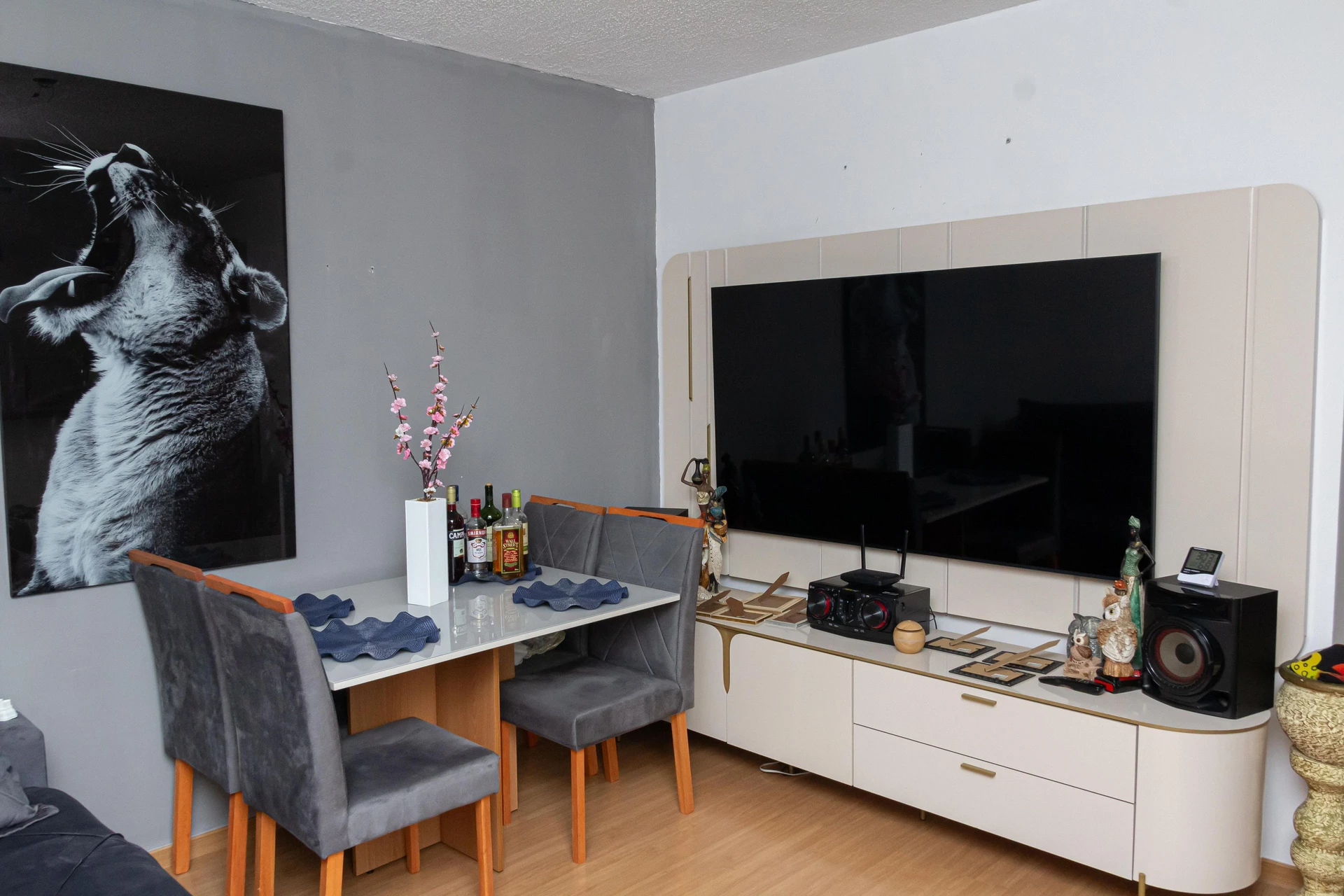 Furnished 2-bedroom apartment with gas open kitchen