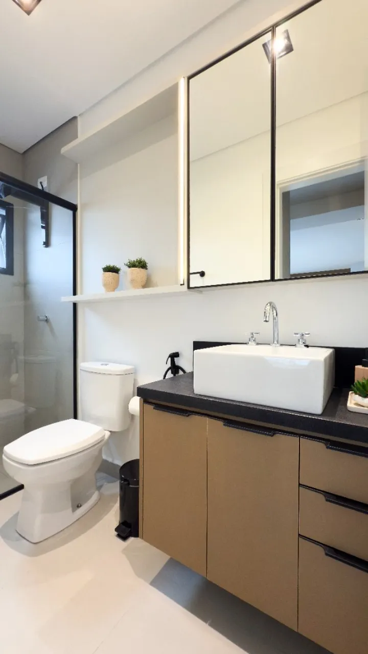 Furnished studio with open-plan kitchen and balcony — photo 6