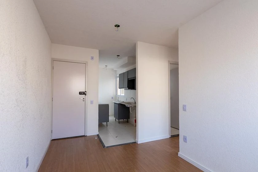 Apartamento com 2 quartos e cozinha integrada, 1 vaga