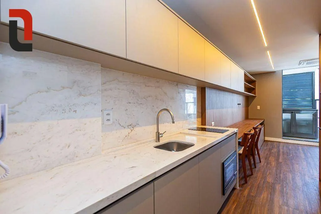 Estudio amueblado con 1 dormitorio y balcón con parrilla — photo 3