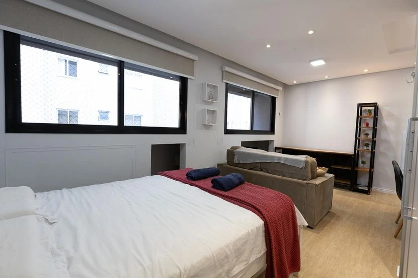 Furnished studio with 1 bedroom and 1 bathroom