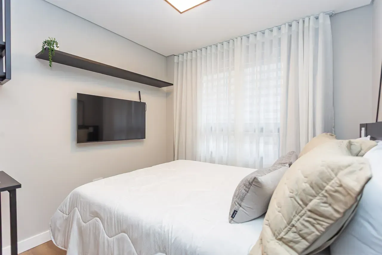 Apartamento mobiliado de 1 dormitório com box de vidro — photo 14