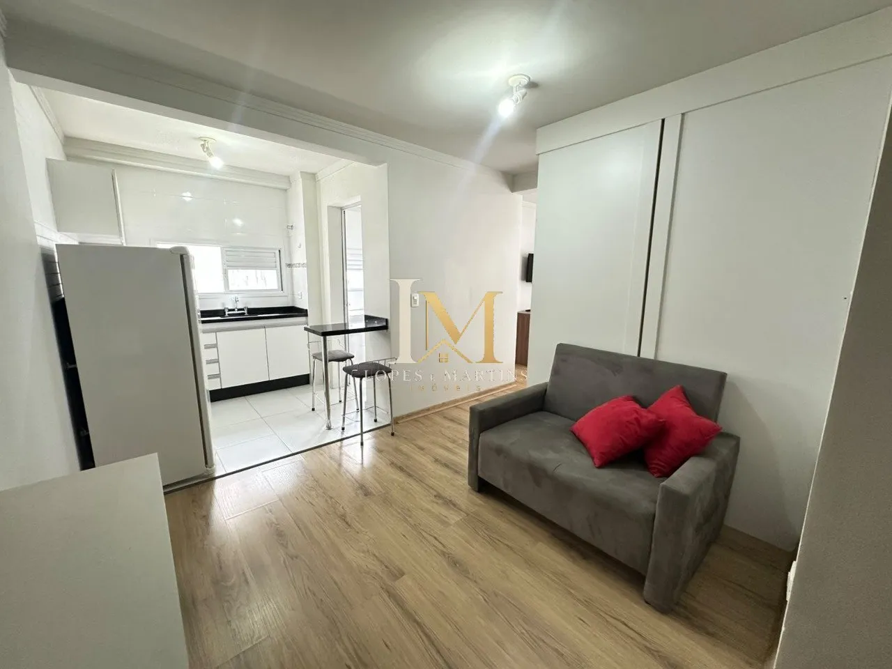 One-bedroom apartment with wood or laminate floors — photo 6