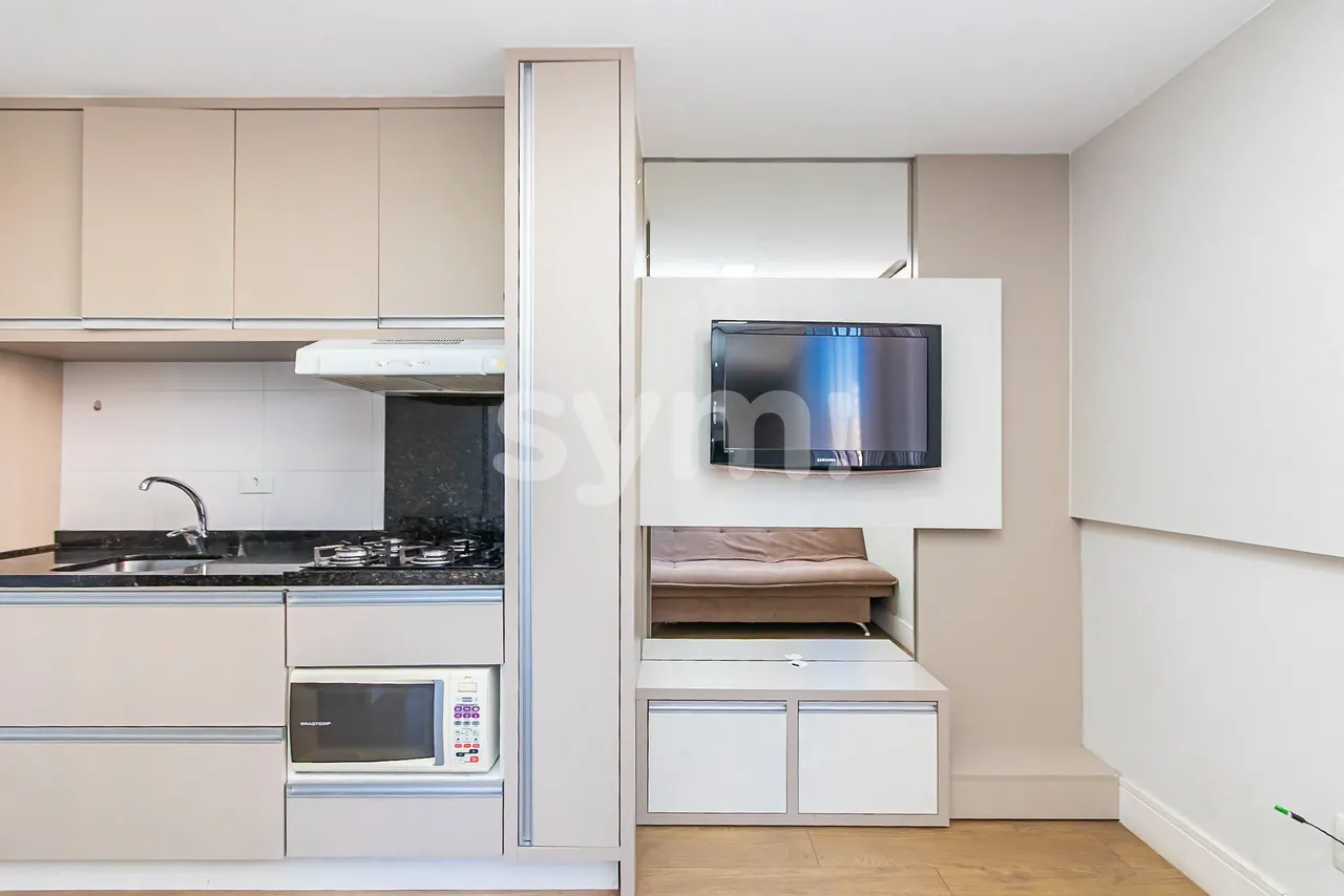 Furnished 1-bedroom apartment with open kitchen — photo 7
