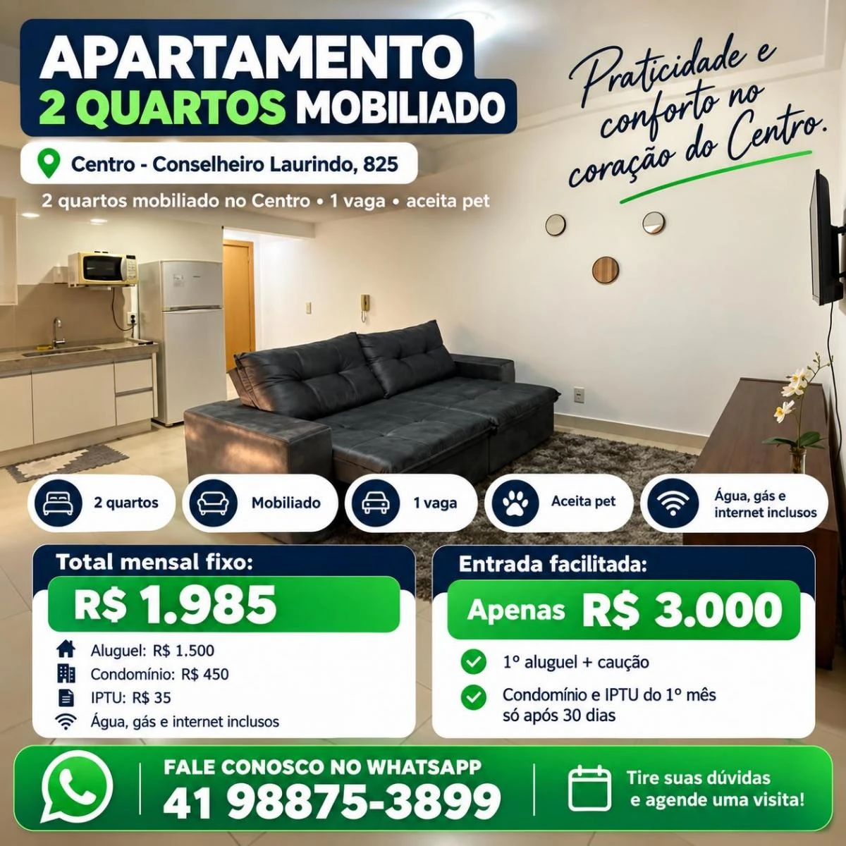Apartamento mobiliado de 2 quartos e 45 m² — photo 7