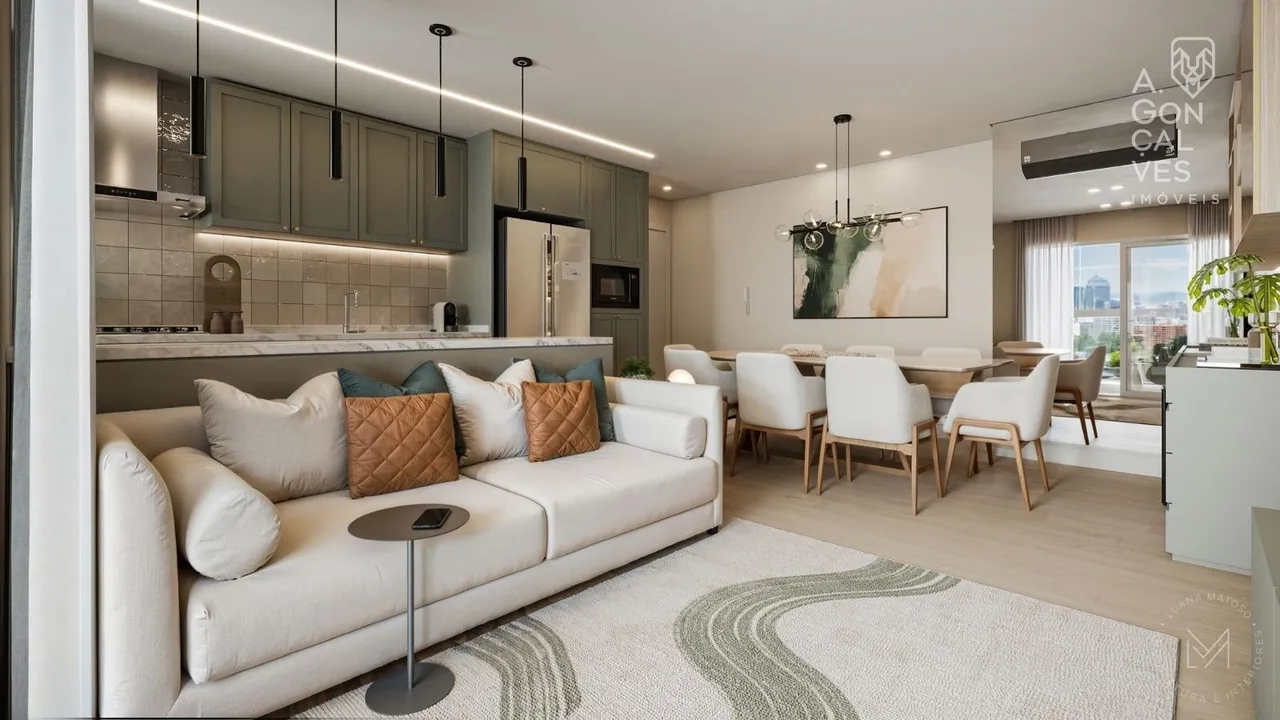 Furnished apartment with 3 bedrooms and 3 bathrooms