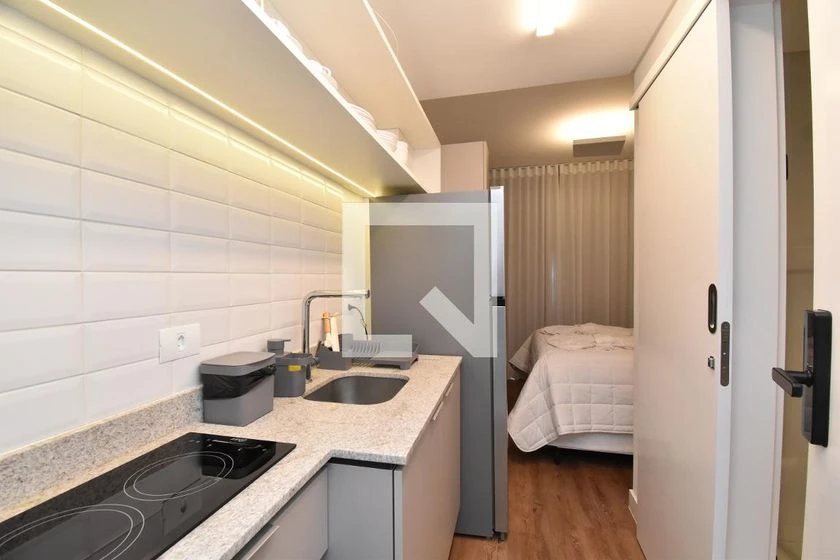 Studio de 1 quarto e 1 banheiro com varanda — photo 4