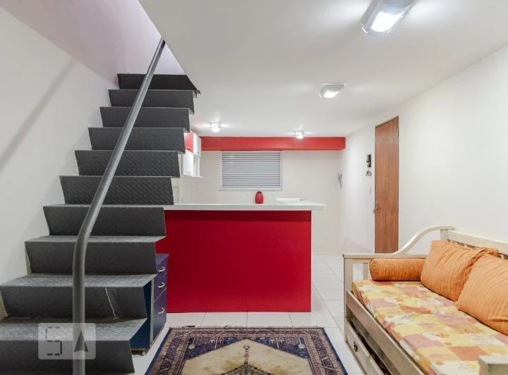 Home office in a one-bedroom apartment, 45 m²