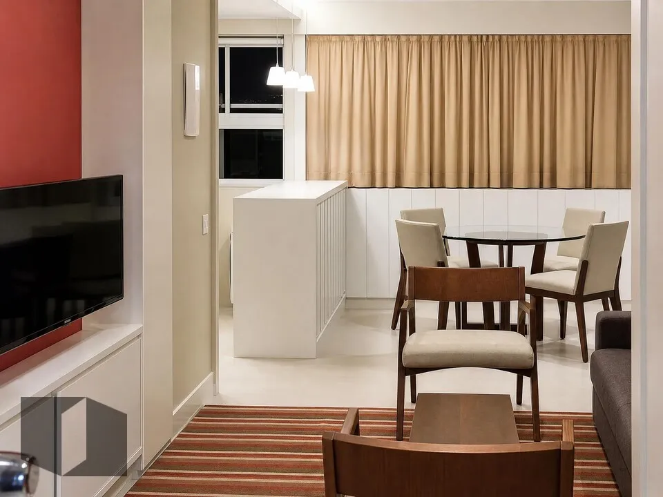 Furnished 1-bedroom apartment with open-plan kitchen — photo 10