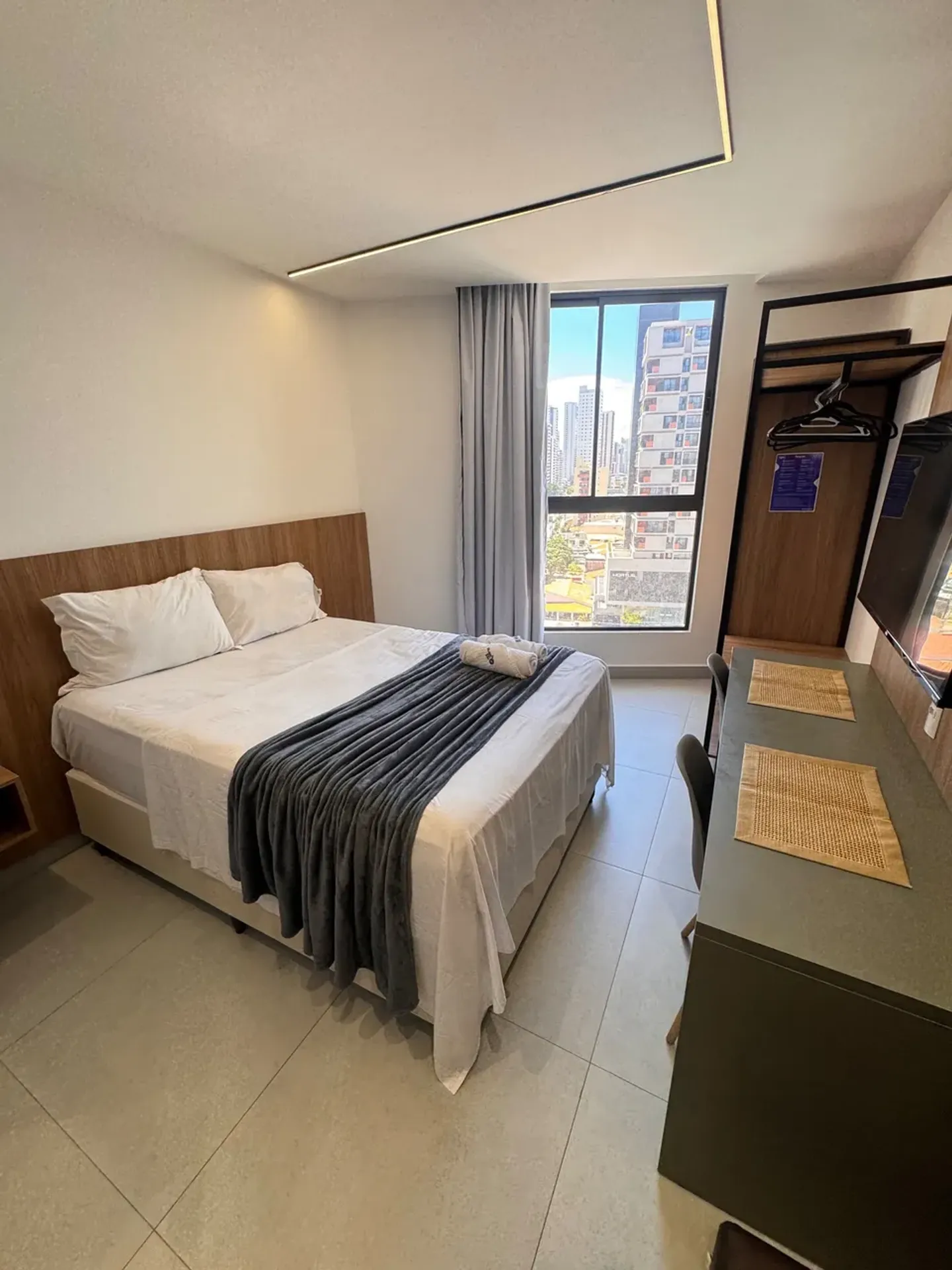 Квартира 21 м² с кондиционером, 1 спальня и место