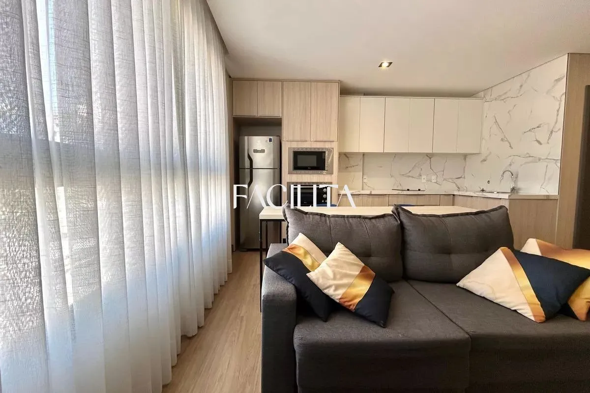 Furnished studio 50 m² with balcony and open-plan kitchen — photo 14