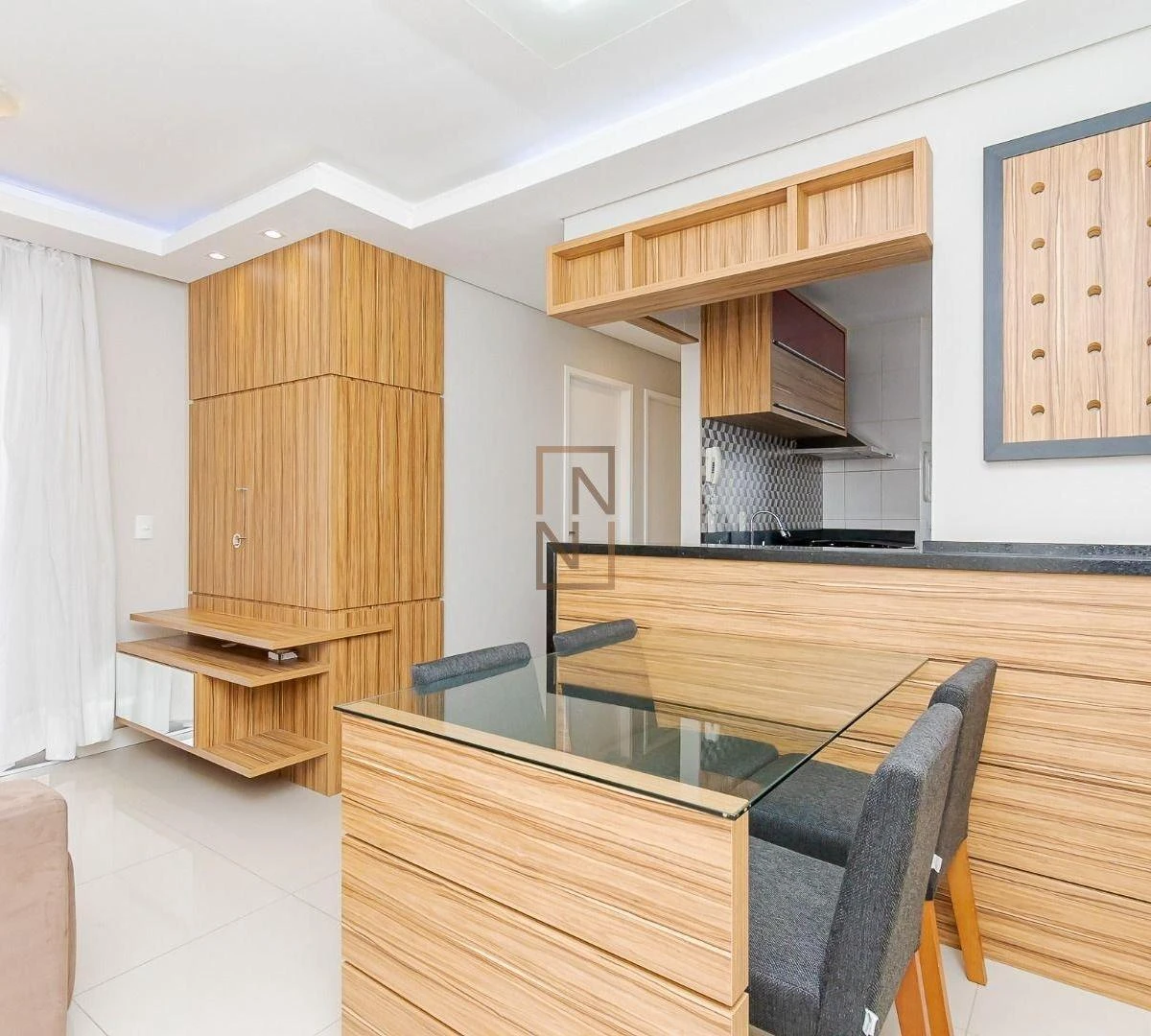 Home office in a 2-bedroom apartment, 50 m²